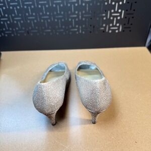 Bandolino Bomy-LAIE Champagne Gold Metallic Peep Toe Platform Pumps Heels 10M